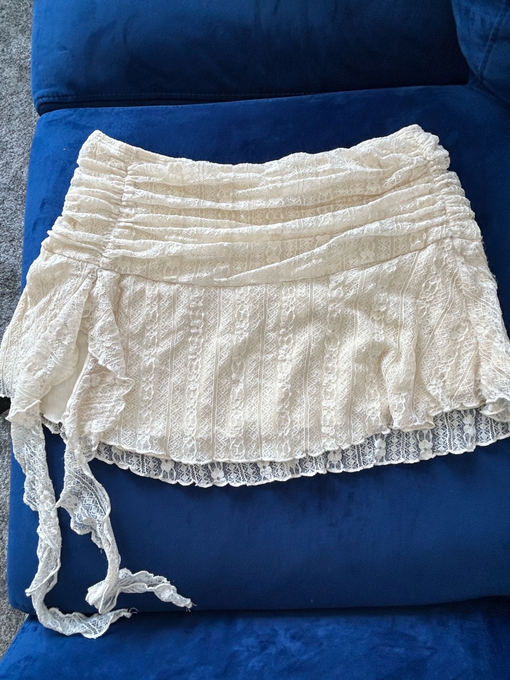 Princess Polly Cream Lace Bandeau Wrap Skirt